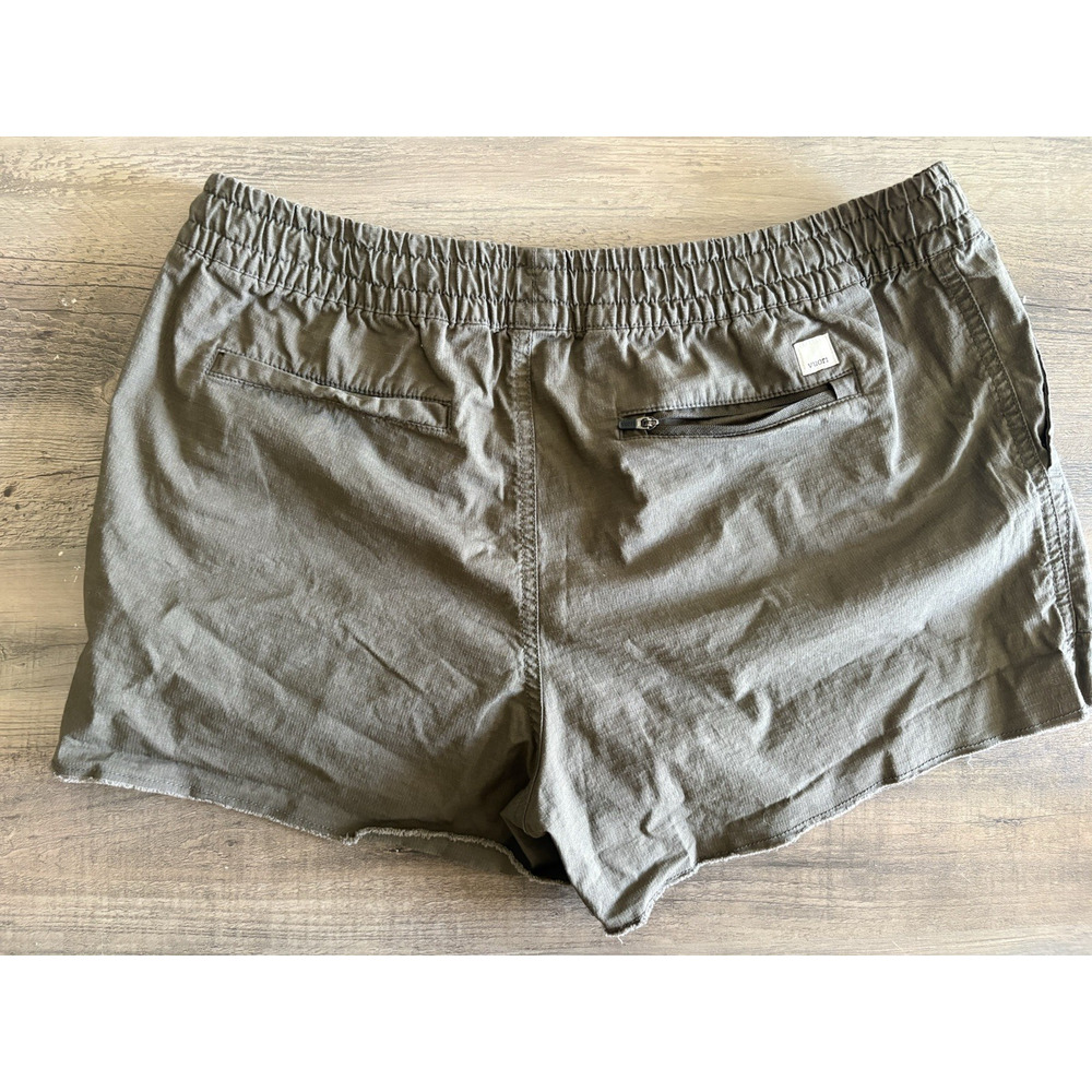 Vuori Women's Vintage Ripstop Shorts Raw Hem Athletic Hiking Shorts Green Size L - Picture 5 of 10